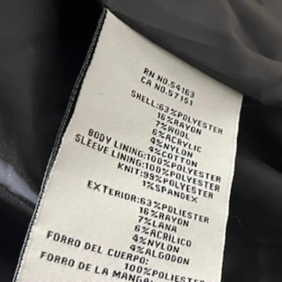 Levi’s Black Wool Blend Zip Front Varsity Bomber Jacket Women’s Size XL EUC - Picture 11 of 13